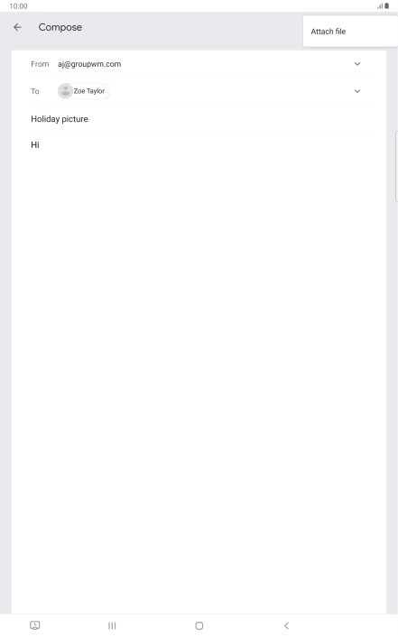 Press Attach file and go to the required folder.