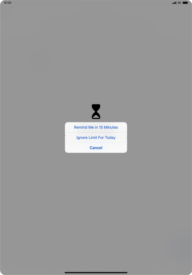 Press the required setting.