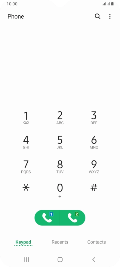 Press the menu icon.