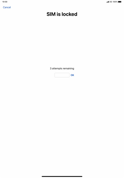 If your SIM is locked, key in your PIN and press OK.