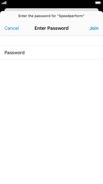 Key in the password for the Wi-Fi network and press Join.