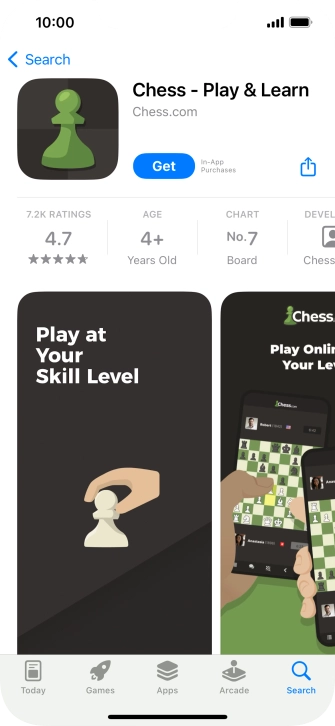 Press Get and follow the instructions on the screen to install the app.