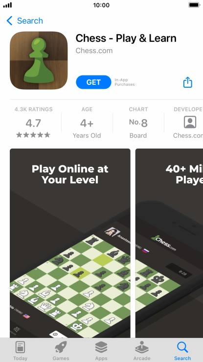 Press GET and follow the instructions on the screen to install the app.