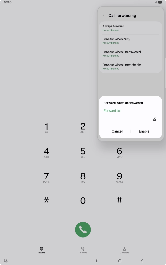 Key in +61414121121 and press Enable.