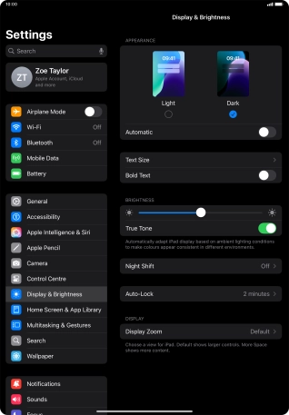 Press the indicator next to 