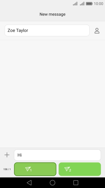 Press the send icon when you've finished your text message.
