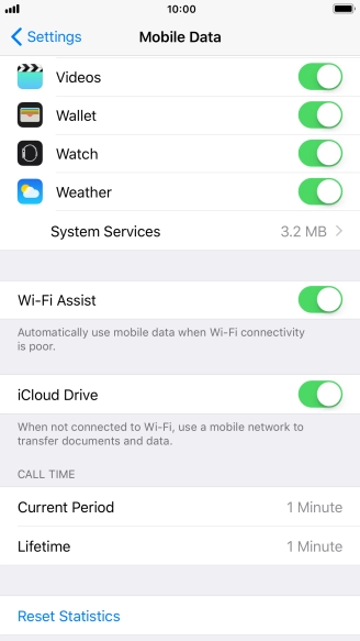 Press the indicator next to 