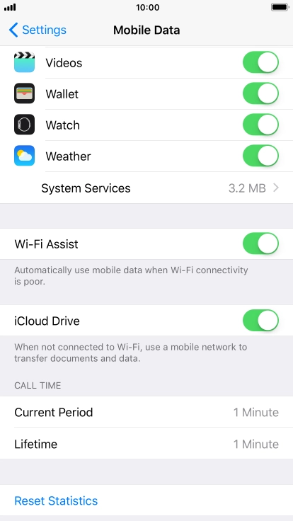Press the indicator next to 