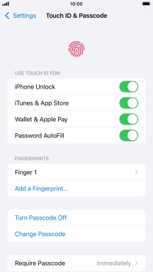 Press the indicators next to the required settings to turn them on or off.