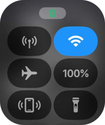 Press the flight mode icon to turn the function on or off.