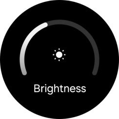 Slide the circle to select the required brightness.
