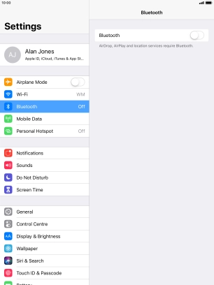 Press the indicator next to 