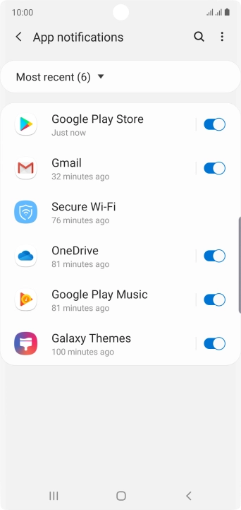 Press the drop down list.