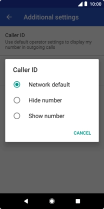 Press Show number to turn on caller identification.