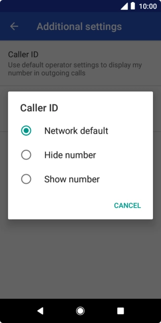 Press Show number to turn on caller identification.