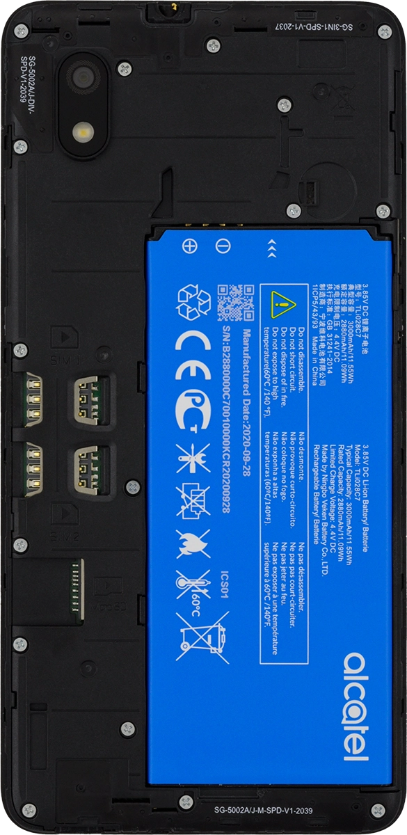 Place your SIM as illustrated next to the first SIM holder.