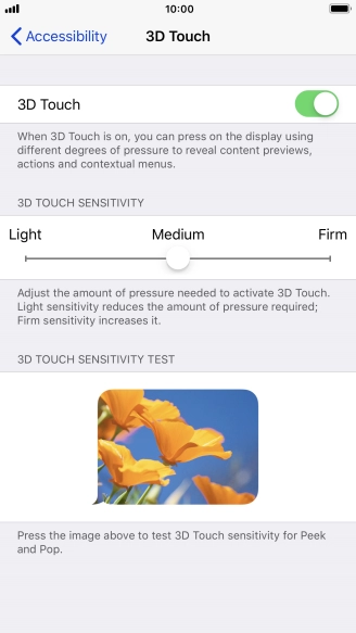Press and drag the indicator below 