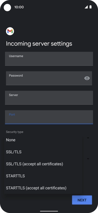 Press None to turn off the function.