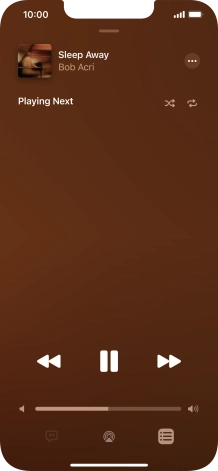 Press the shuffle icon to turn the function on or off.