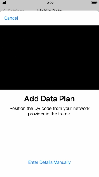Place the QR code you've received inside the phone camera frame to scan the code.