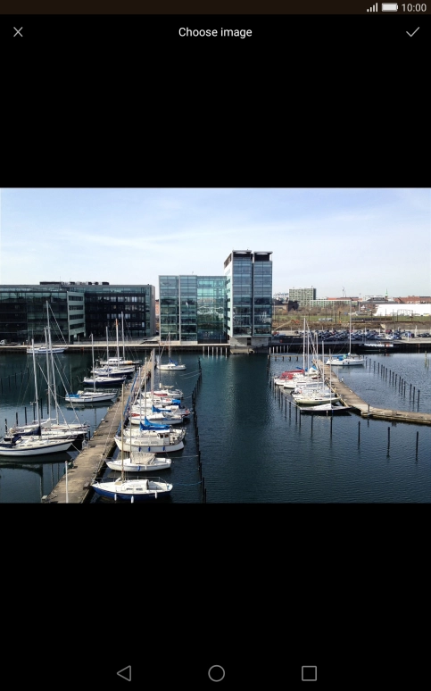 Press the confirm icon.