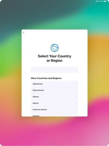Press the required country or area.