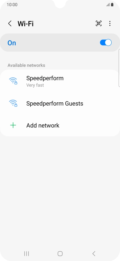 Press the menu icon.