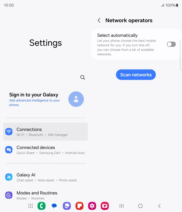 Press the indicator next to 