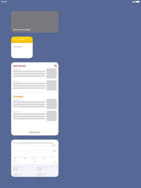 Press and hold the required Widget Stack.