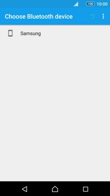 Press the required Bluetooth device and wait while the file is transferred.