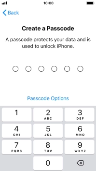 Press Passcode Options.