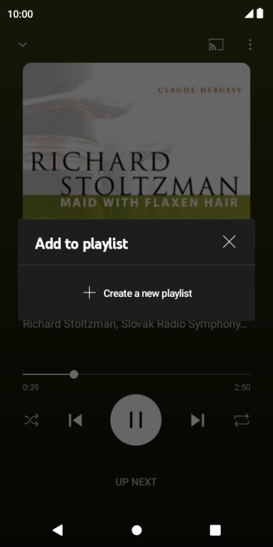 Press Create a new playlist.