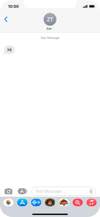 Slide your finger upwards starting from the bottom of the screen to return to the home screen.