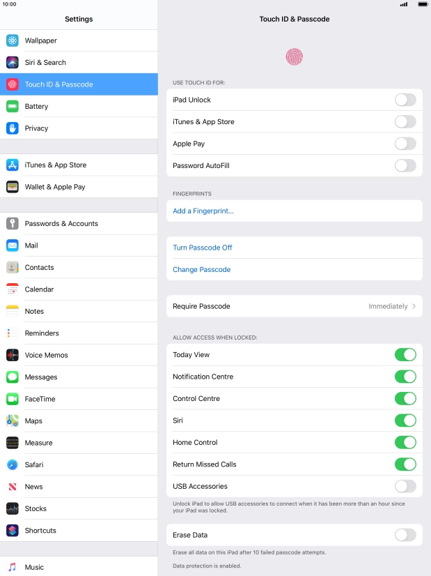 Press the indicator next to 