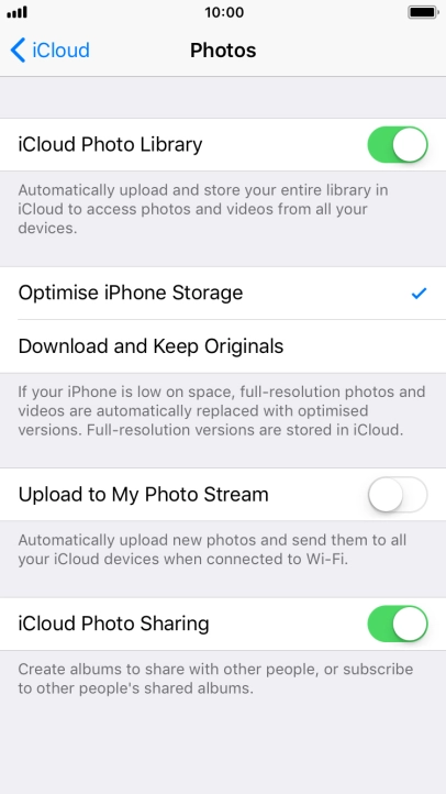 Press the indicator next to 