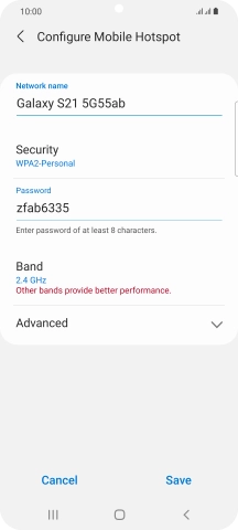 Press the field below 