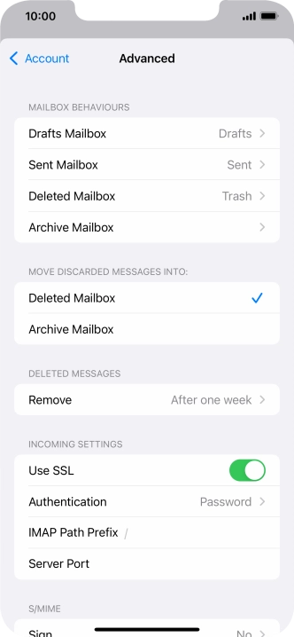 Press the indicator next to 