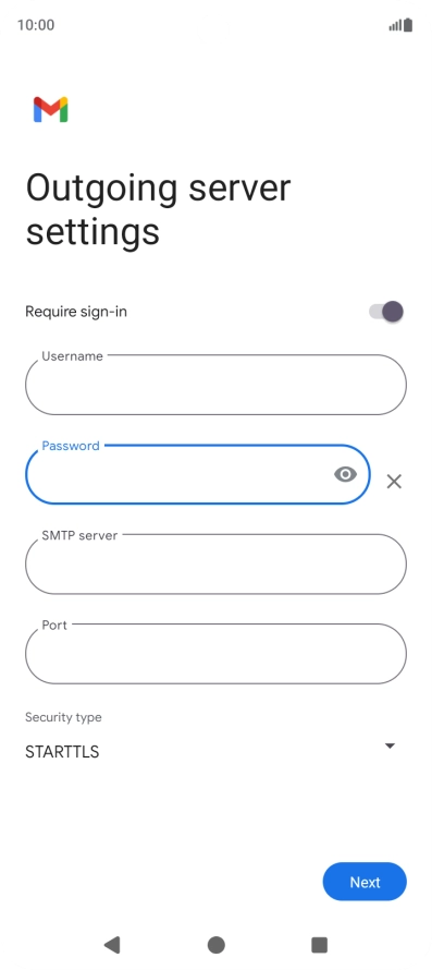 Press the field below 