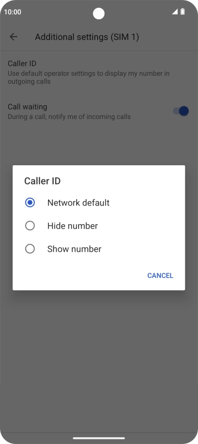 Press Show number to turn on caller identification.