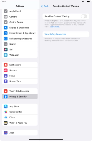 Press the indicator next to 