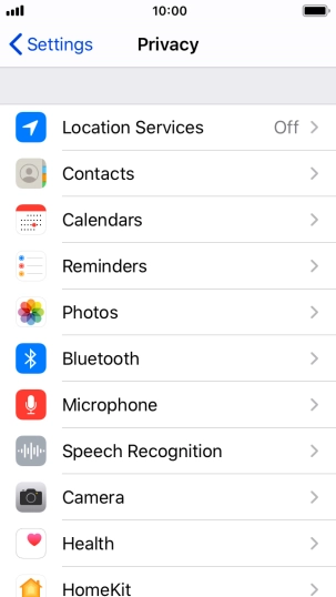Press Location Services.