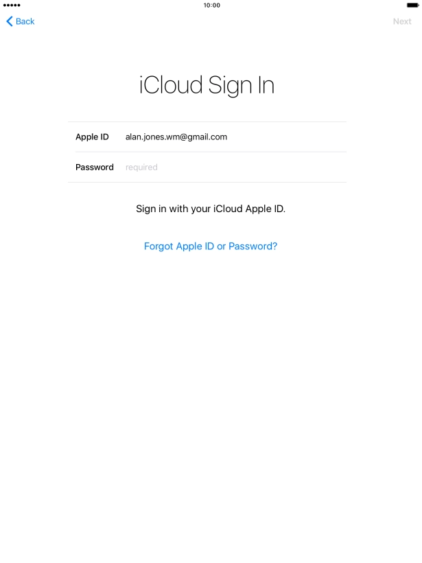 Press the field next to 
