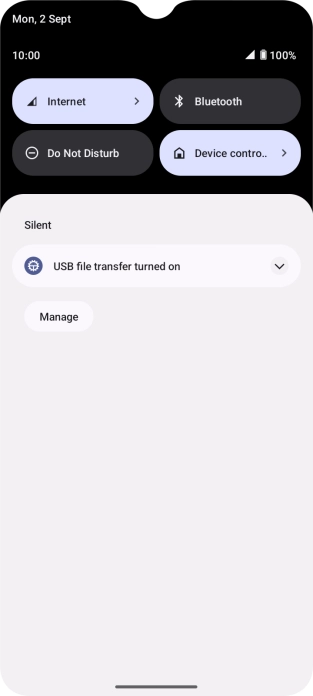 Press the drop down list.
