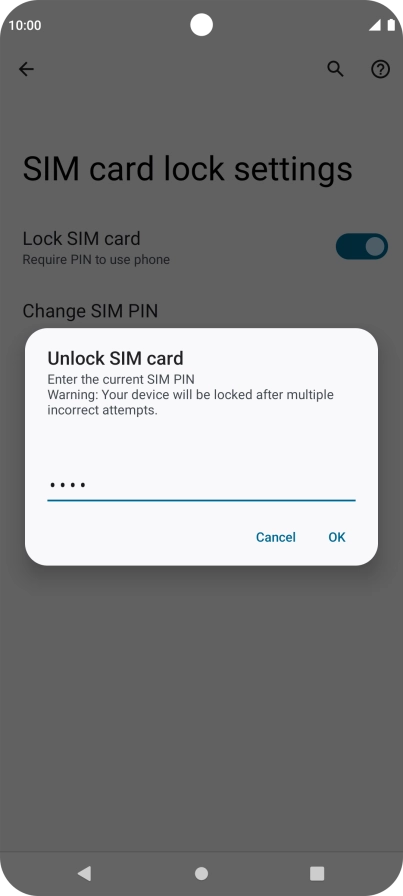 Key in your PIN and press OK.