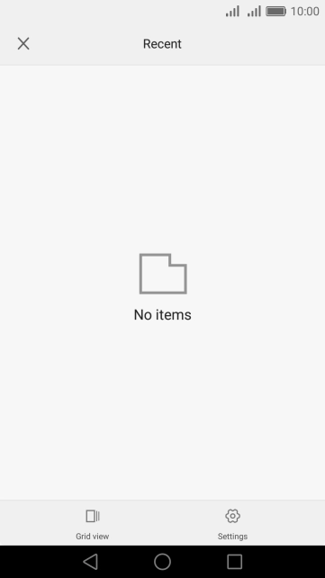 Slide your finger right starting from the left side of the screen.