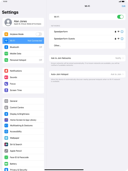 Press the required Wi-Fi network and key in the password for the Wi-Fi network. Press the required Wi-Fi network and key in the password for the Wi-Fi network.