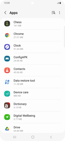 Press the required app.