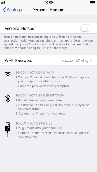 Press the indicator next to 