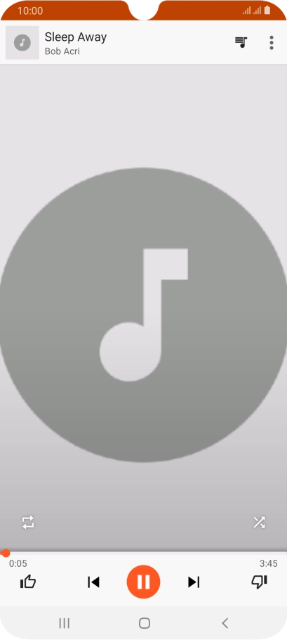 Press arrow right to go to the next audio file.