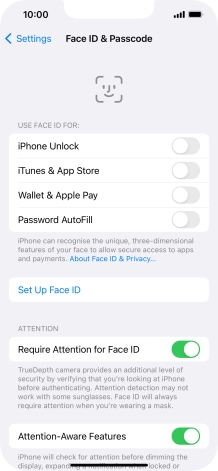 Press Set Up Face ID.